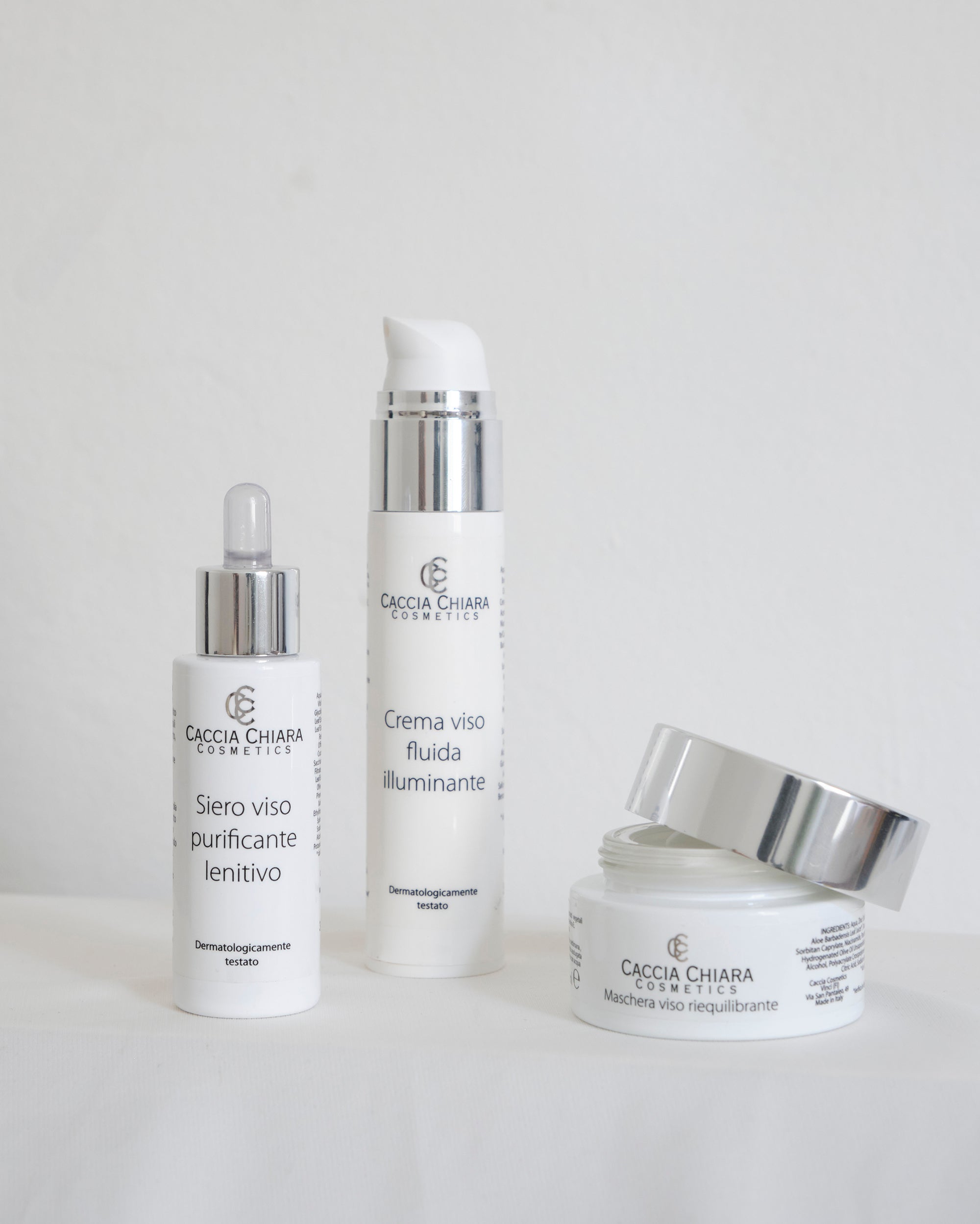 Pacchetto crema + siero + maschera viso